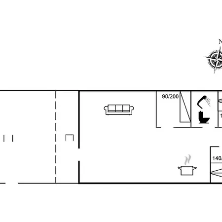 Tican - 400m From The Sea By Interhome Dom wakacyjny Nedre Lysabild
